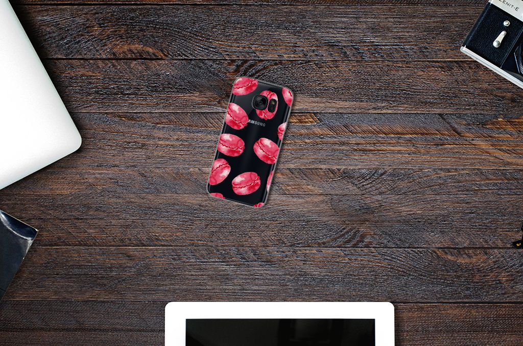 Samsung Galaxy S7 Siliconen Case Pink Macarons