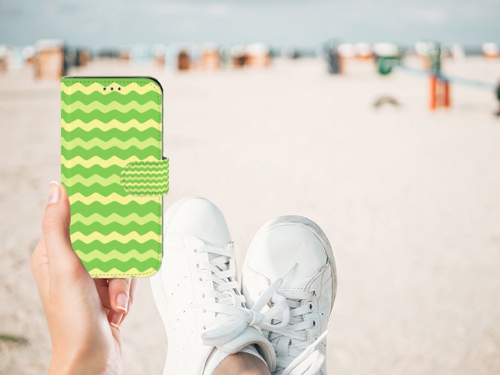 Samsung Galaxy S10e Telefoon Hoesje Waves Green