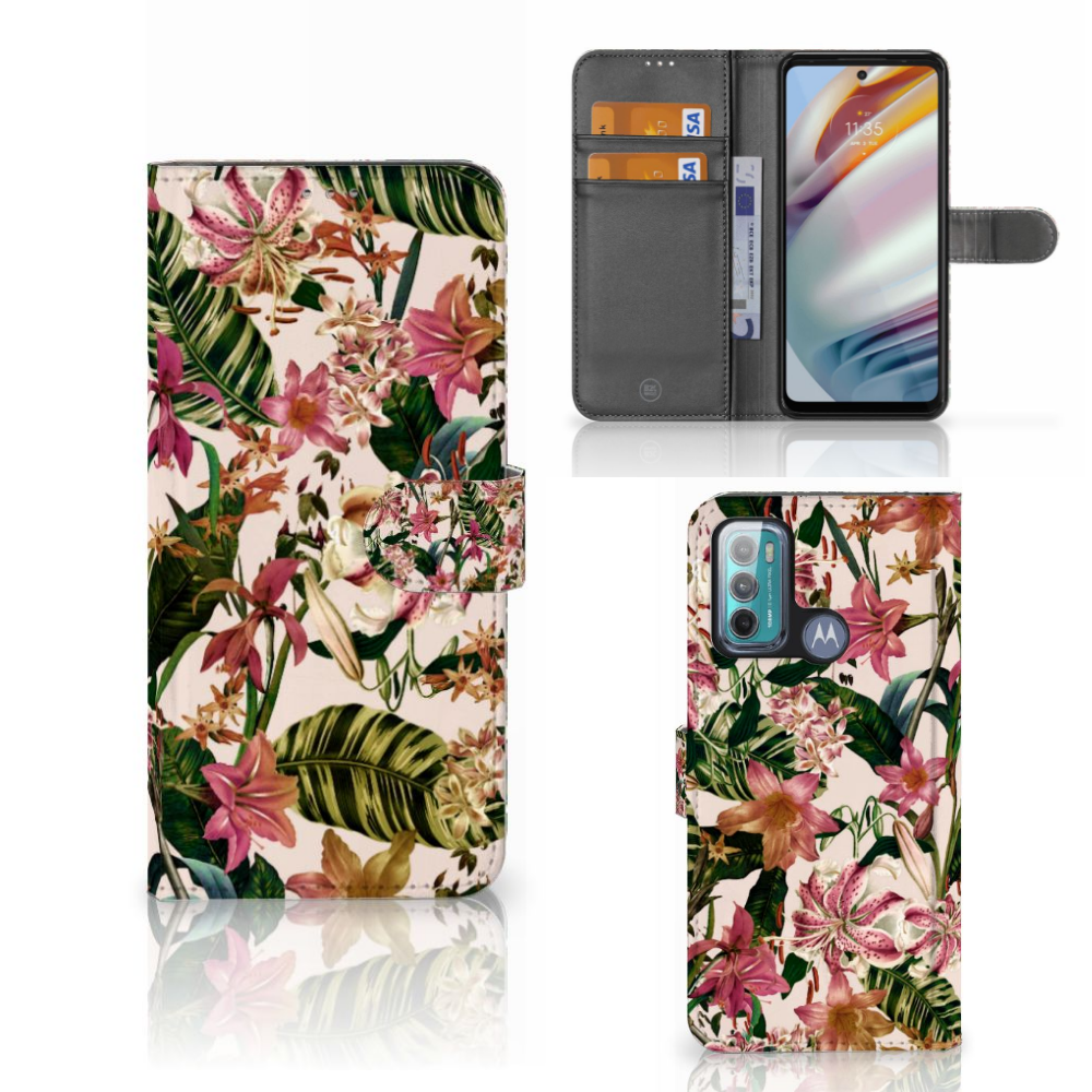 Motorola Moto G60 Hoesje Flowers