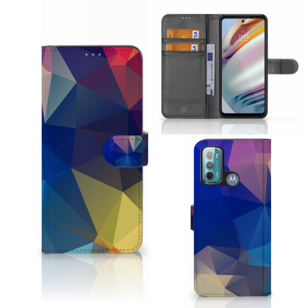 Motorola Moto G60 Book Case Polygon Dark