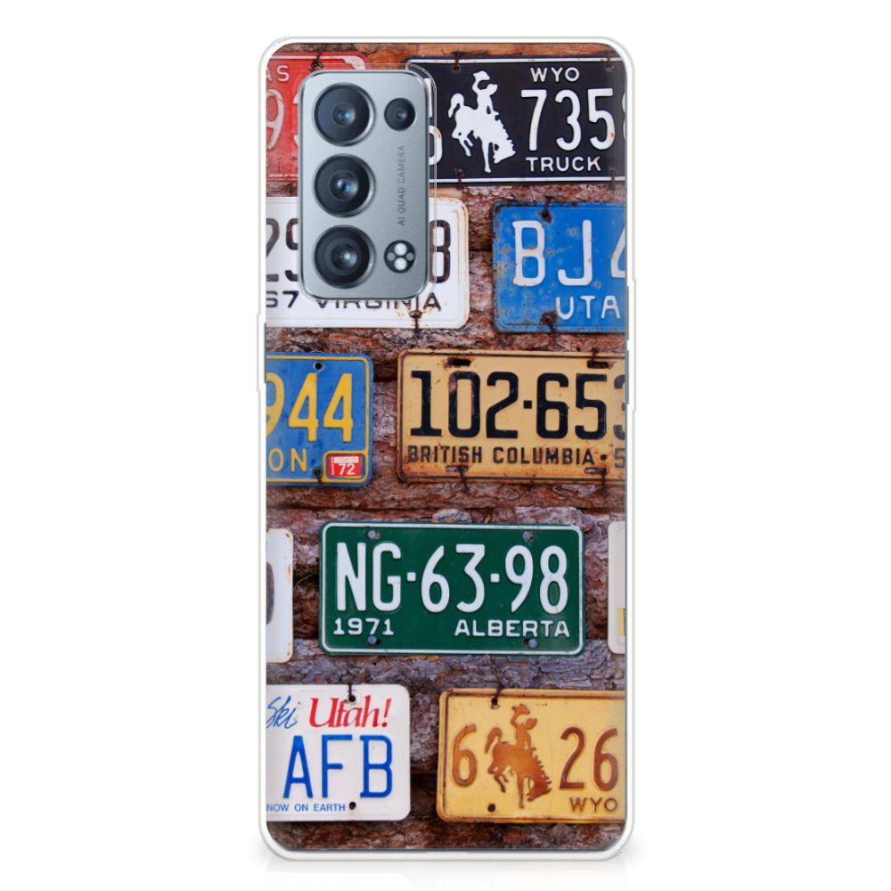 OPPO Reno 6 Pro Plus 5G Siliconen Hoesje met foto Kentekenplaten