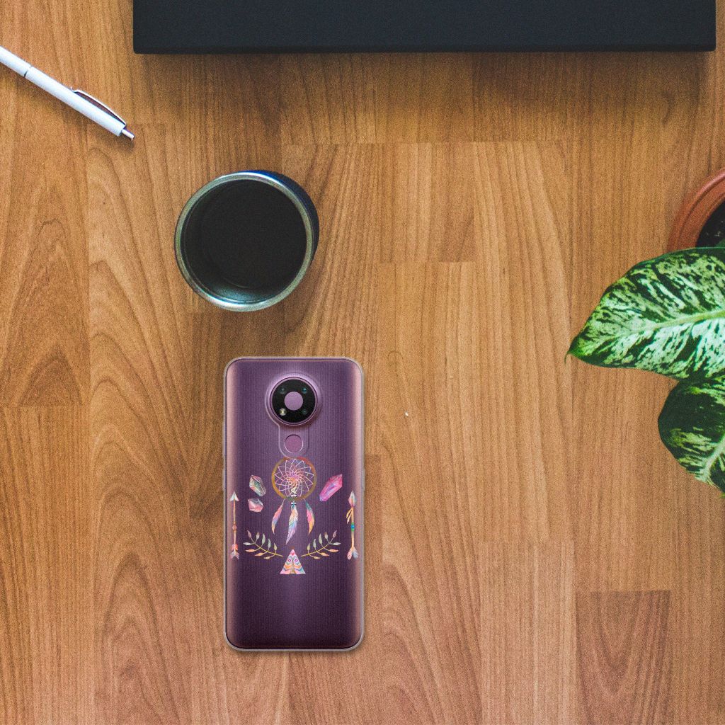 Nokia 3.4 Telefoonhoesje met Naam Boho Dreamcatcher