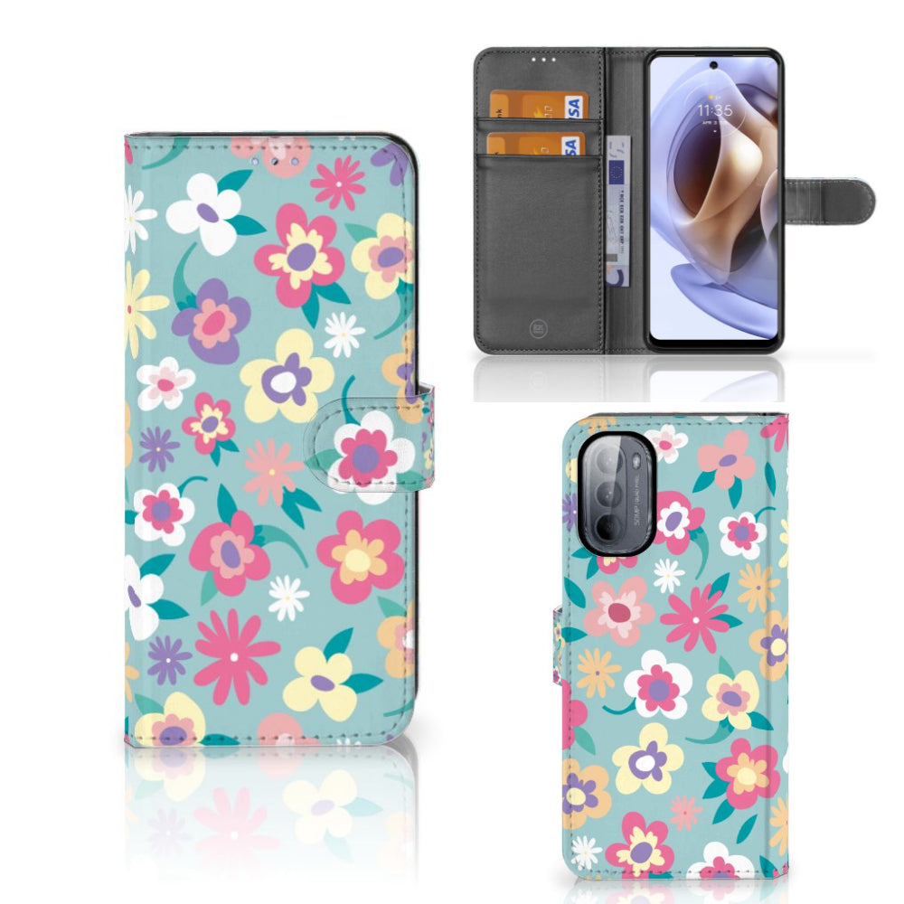 Motorola Moto G31 | G41 Hoesje Flower Power