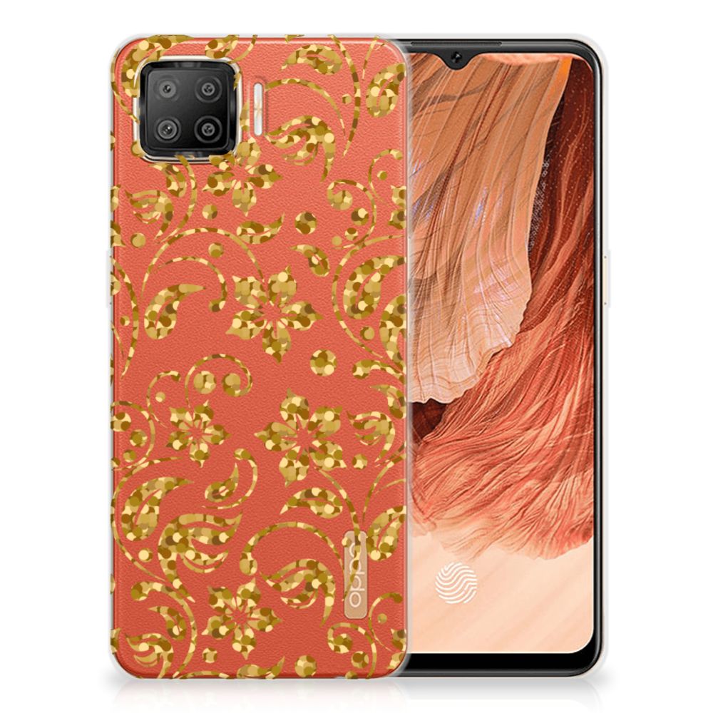 OPPO A73 4G TPU Case Gouden Bloemen B2C Telecom