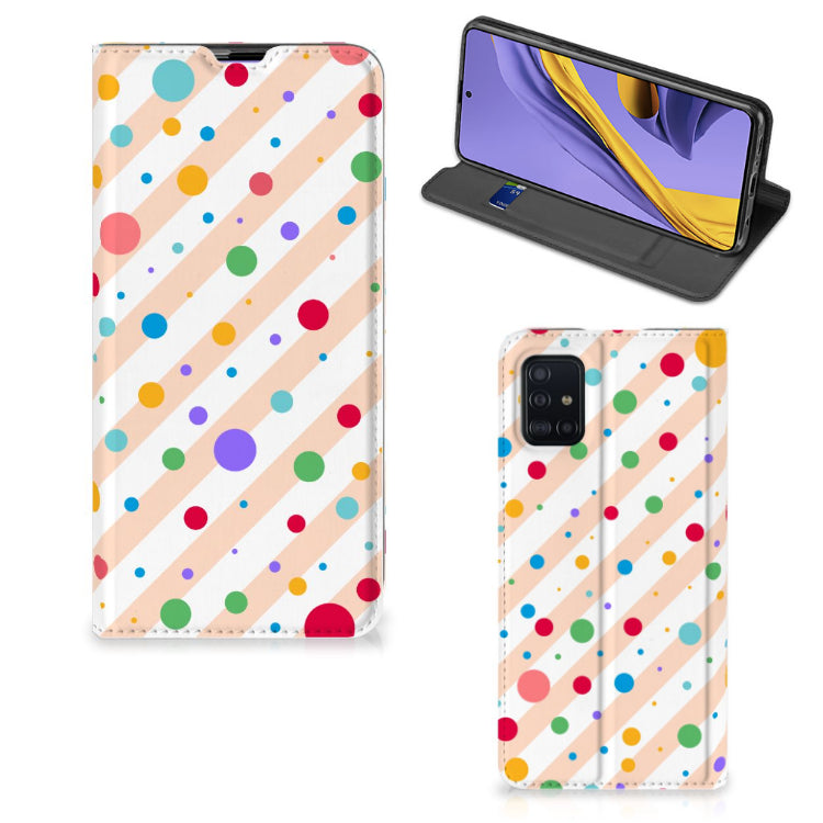 Samsung Galaxy A51 Hoesje met Magneet Dots