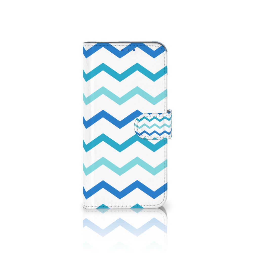 OPPO Reno6 5G Telefoon Hoesje Zigzag Blauw