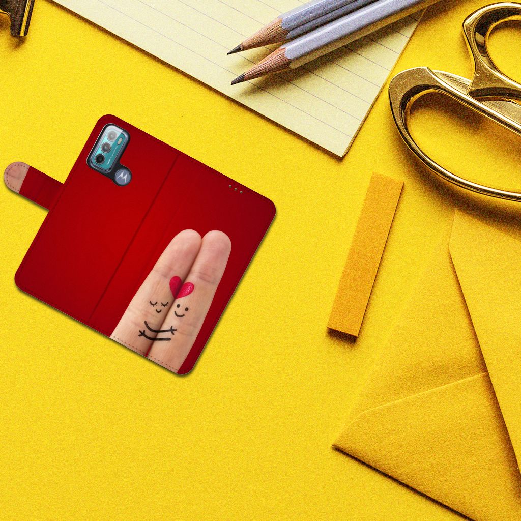 Motorola Moto G60 Wallet Case met Pasjes Liefde - Origineel Romantisch Cadeau