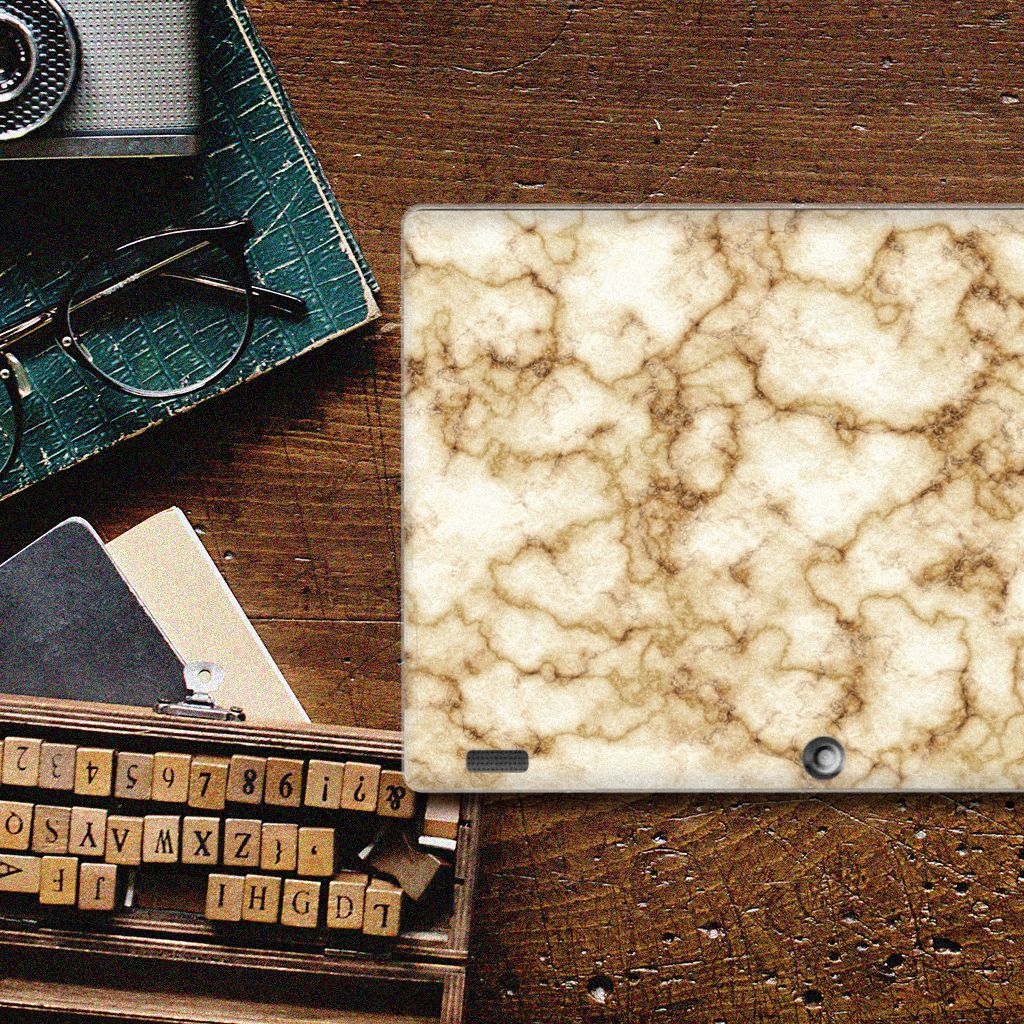 Lenovo Tab 10 | Tab 2 A10-30 Tablet Back Cover Marmer Goud - B2C Telecom