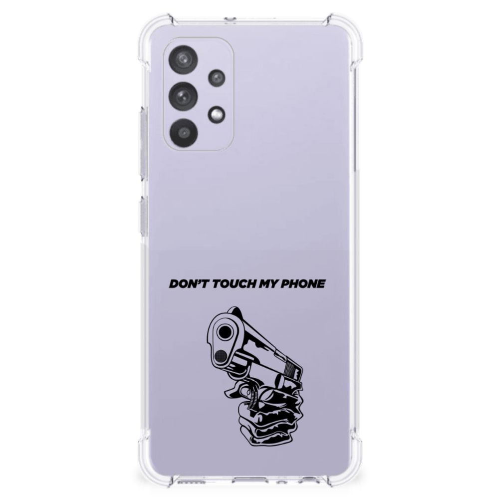 Samsung Galaxy A32 4G | A32 5G Enterprise Editie Anti Shock Case Gun Don't Touch My Phone B2C Telecom