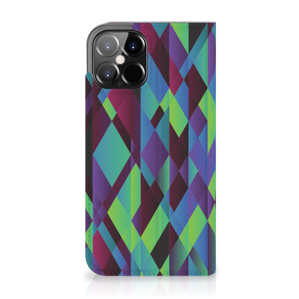 iPhone 12 Pro Max Stand Case Abstract Green Blue
