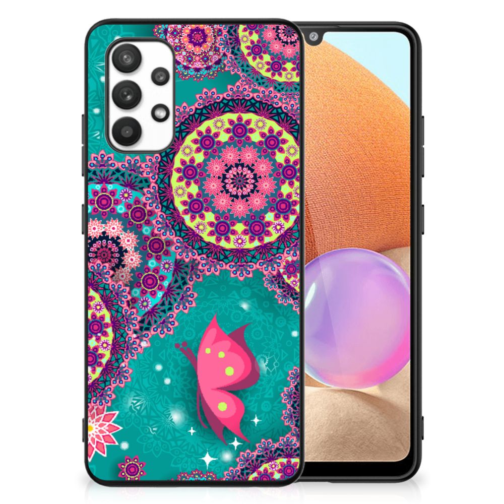 Samsung Galaxy A32 4G | A32 5G Enterprise Editie Leuk Telefoonhoesje Cirkels en Vlinders