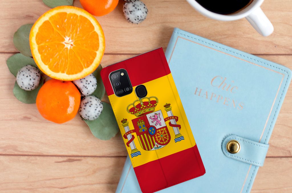 Samsung Galaxy A21s Standcase Spanje - B2C Telecom