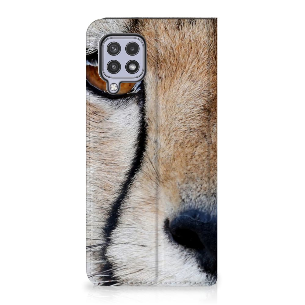 Samsung Galaxy A22 4G | M22 Hoesje maken Cheetah close up design met jachtluipaard print.