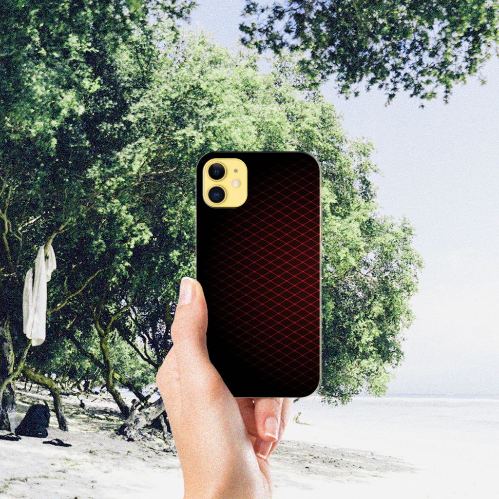 Apple iPhone 11 TPU bumper Geruit Rood