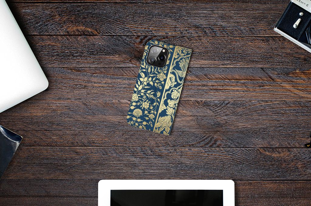 iPhone 14 Pro Max Smart Cover Beige Flowers - B2C Telecom