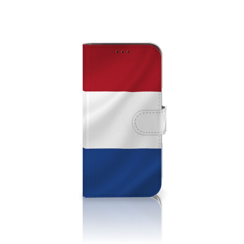 iPhone 13 Pro Bookstyle Case Nederlandse Vlag met artistiek design van de Nederlandse vlag