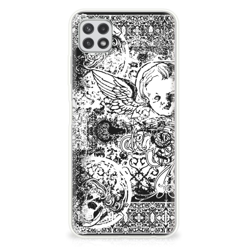 Silicone Back Case Samsung Galaxy A22 5G Skulls Angel B2C Telecom