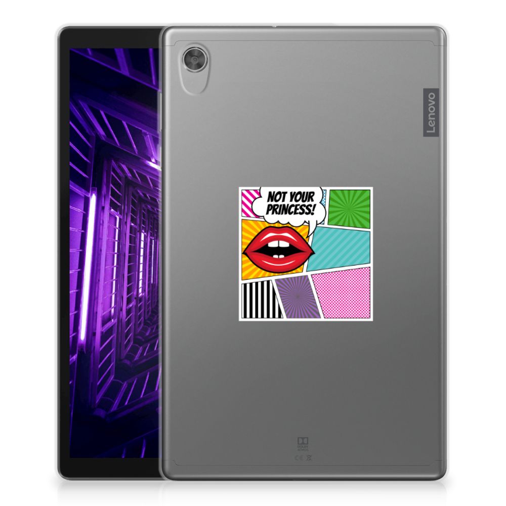Lenovo Tab M10 HD (2de generatie) Leuke Siliconen Hoes Popart Princess - B2C Telecom