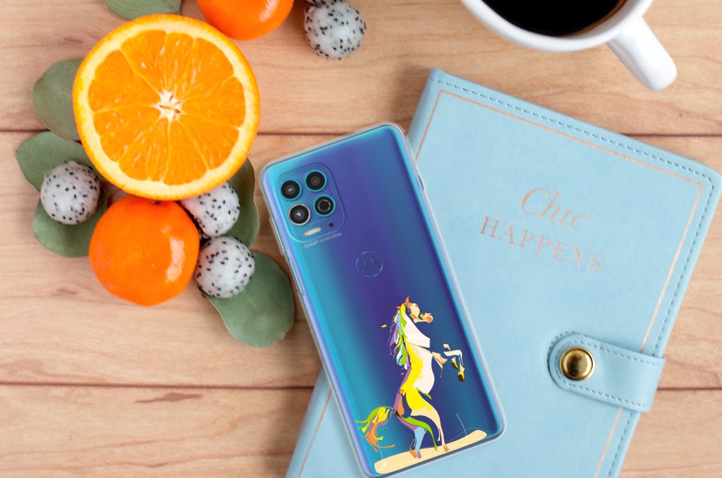 Motorola Moto G100 Telefoonhoesje met Naam Horse Color B2C Telecom