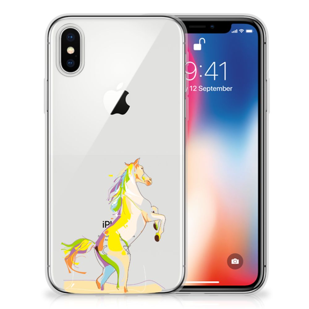 Apple iPhone X | Xs Telefoonhoesje met Naam Horse Color