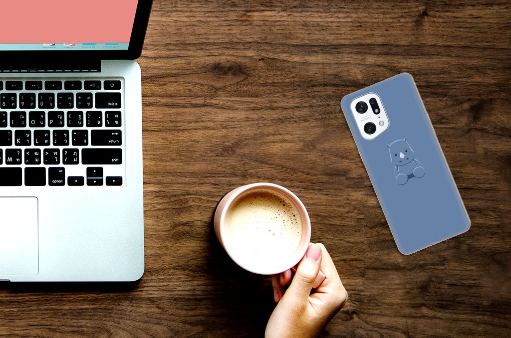 OPPO Find X5 Pro Telefoonhoesje met Naam Baby Rhino B2C Telecom