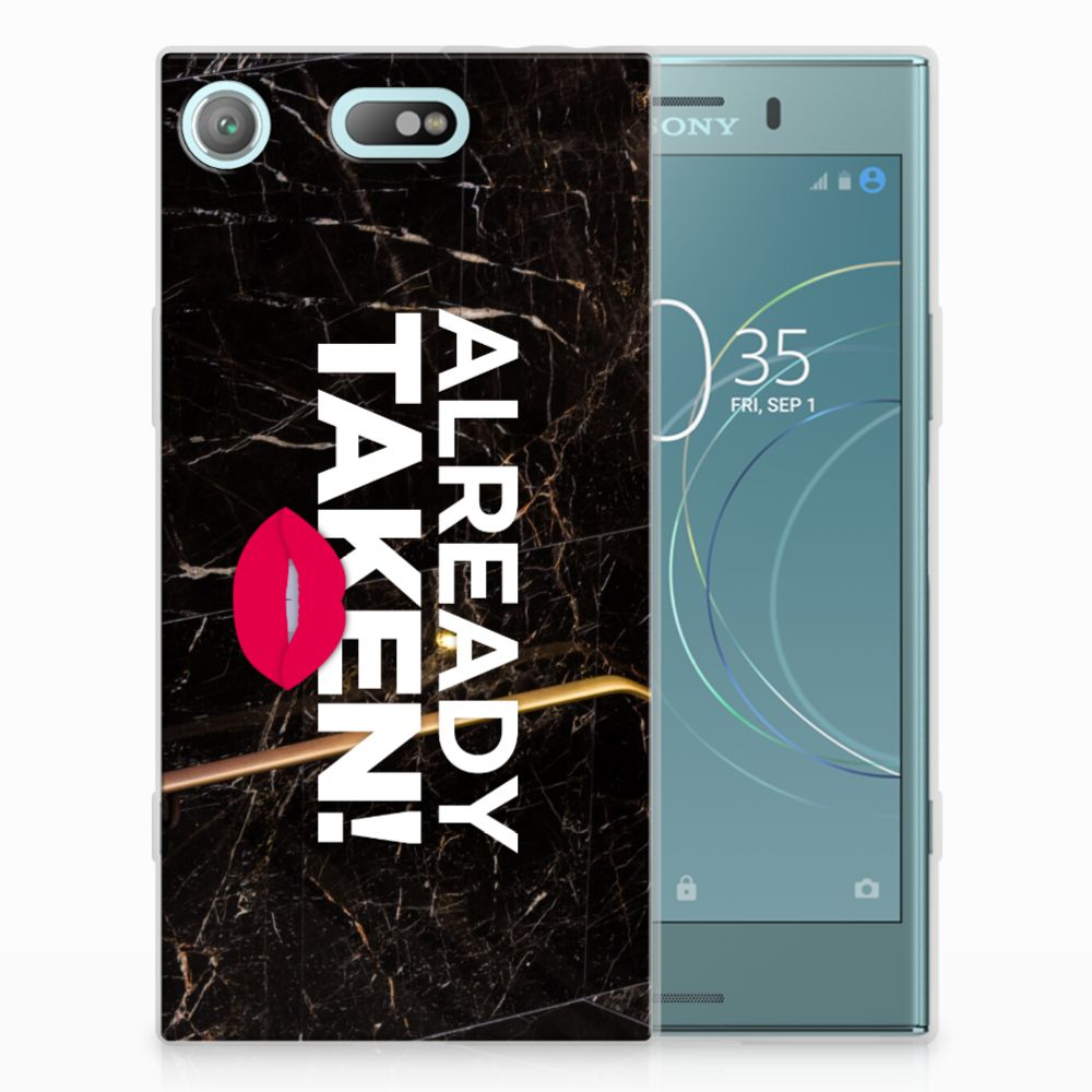 Sony Xperia XZ1 Compact Siliconen hoesje met naam Already Taken Black