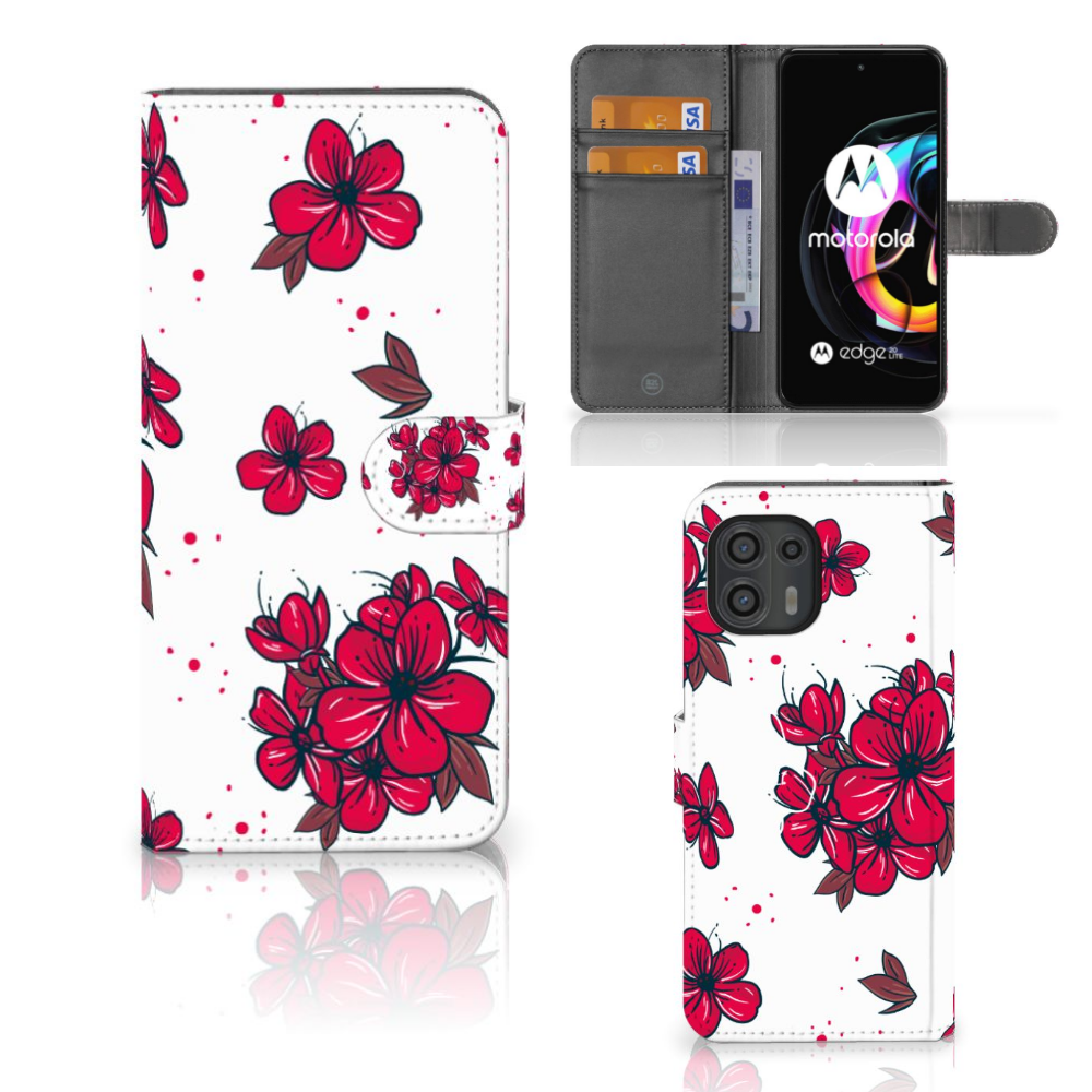 Motorola Edge 20 Lite Hoesje Blossom Red