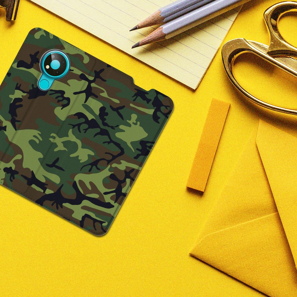 Nokia 3.4 Hoesje met Magneet Army Dark - B2C Telecom