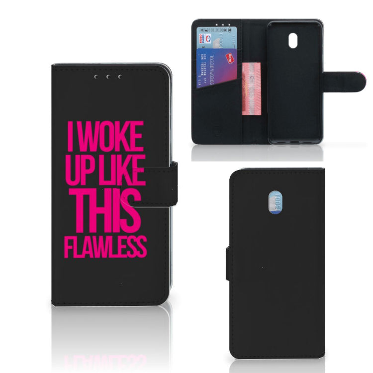 Xiaomi Redmi 8A Hoesje met naam Woke Up - Origineel Cadeau Zelf Maken