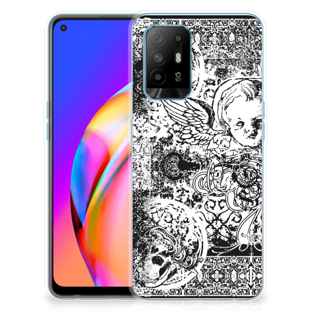 Silicone Back Case OPPO A94 5G | Reno5 Z Skulls Angel