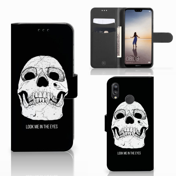 Telefoonhoesje met Naam Huawei P20 Lite Skull Eyes