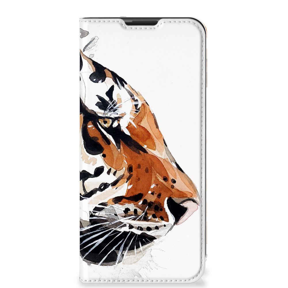 Bookcase Motorola Moto G9 Play Watercolor Tiger - B2C Telecom