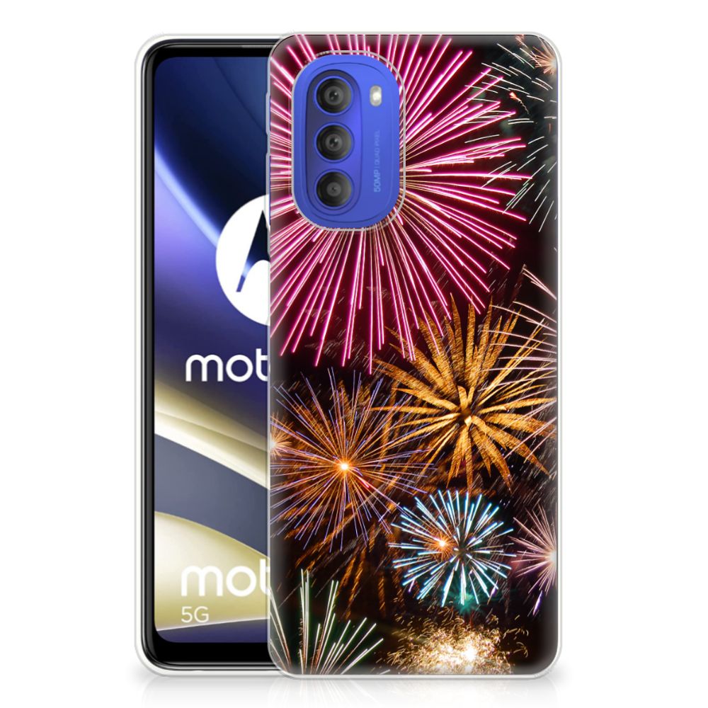 Motorola Moto G51 5G Silicone Back Cover Vuurwerk