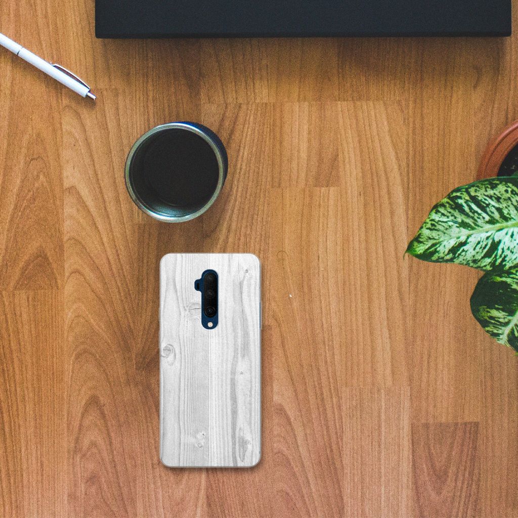 OnePlus 7T Pro Bumper Hoesje White Wood