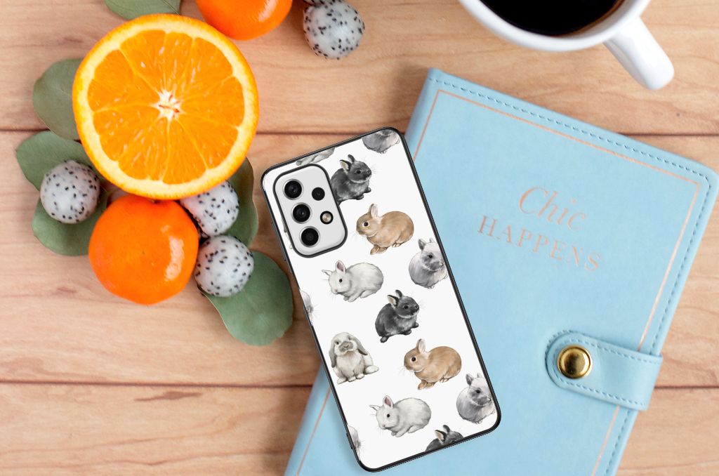 Dierenprint Telefoonhoesje voor Samsung Galaxy A23 Konijntjes B2C Telecom