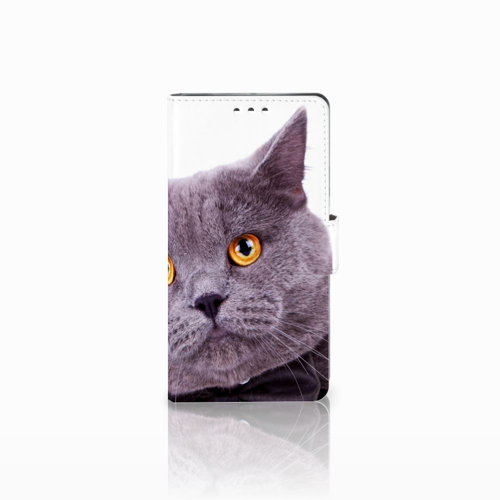 Sony Xperia XZ1 Telefoonhoesje met Pasjes Kat