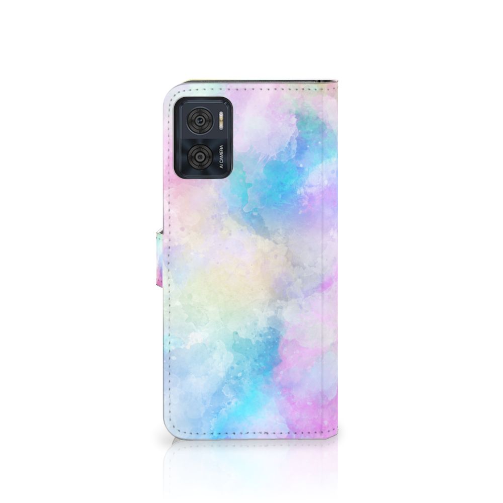 Hoesje Motorola Moto E22 | E22i Watercolor Light met pastelkleuren en unieke watercolor design.