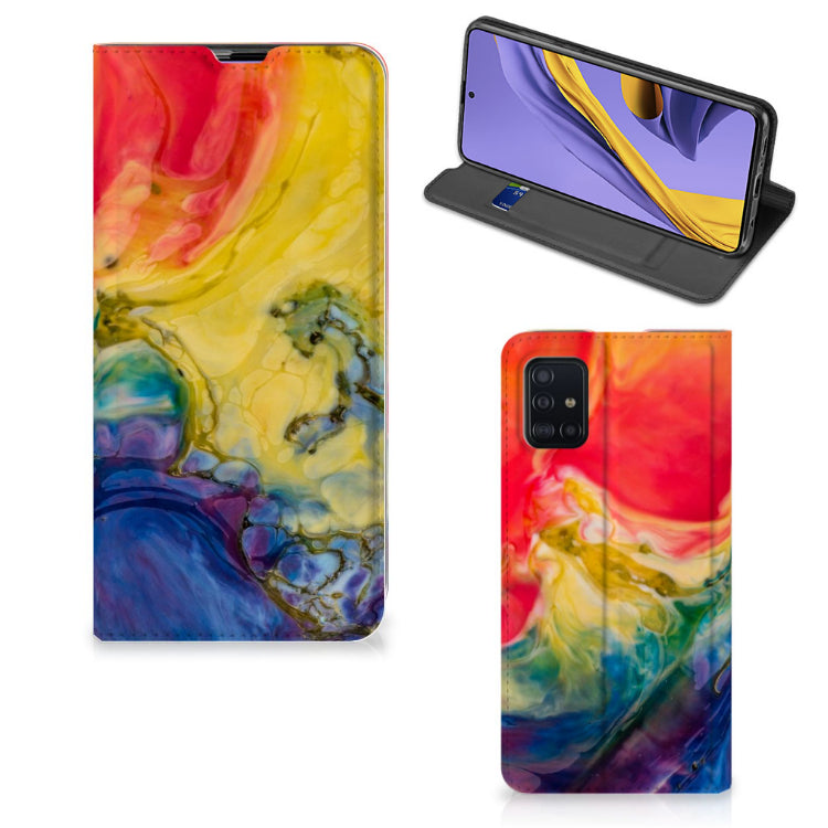 Bookcase Samsung Galaxy A51 Watercolor Dark