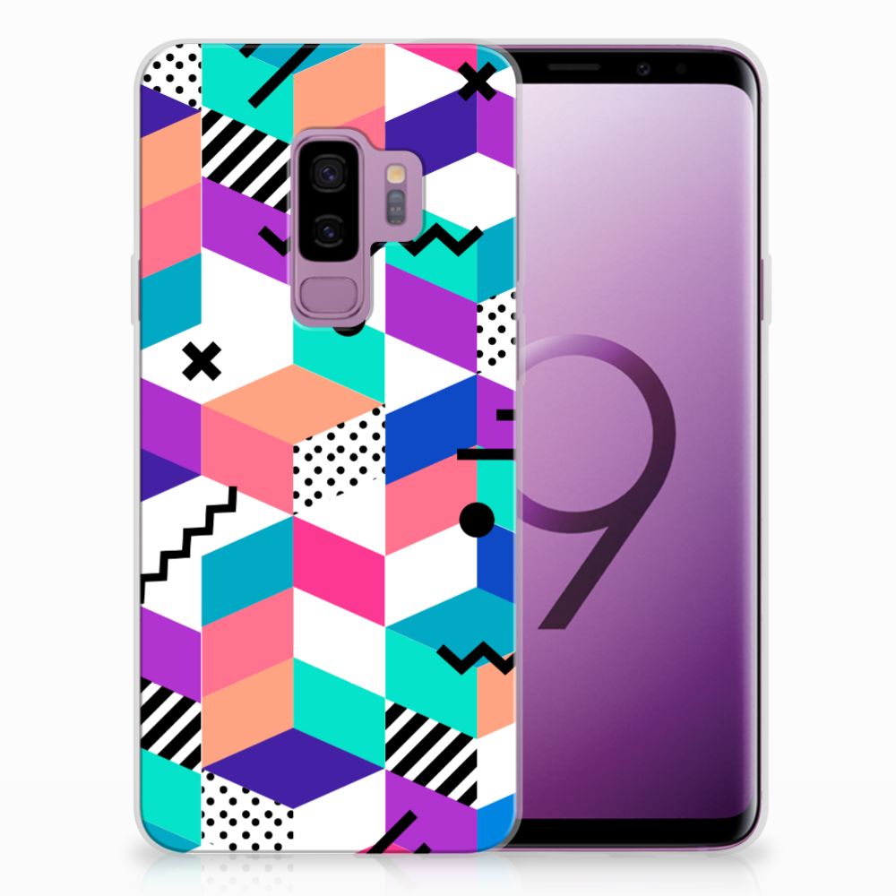 Samsung Galaxy S9 Plus TPU Hoesje Blokken Kleurrijk