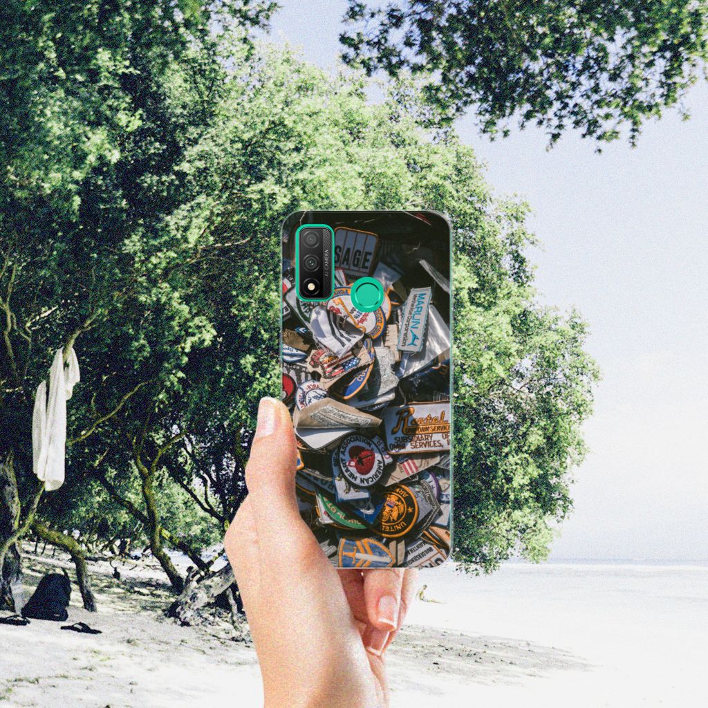 Huawei P Smart 2020 Siliconen Hoesje met foto Badges B2C Telecom