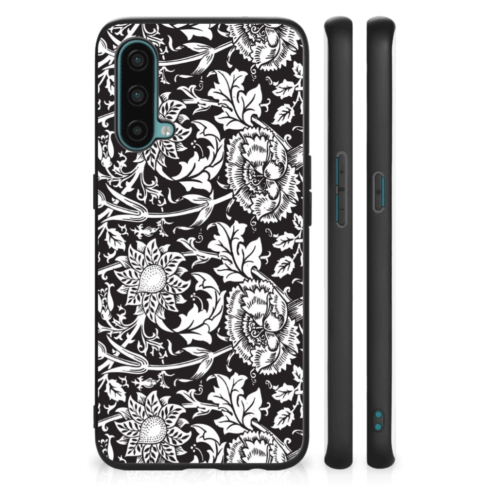 OnePlus Nord CE 5G Bloemen Hoesje Black Flowers B2C Telecom
