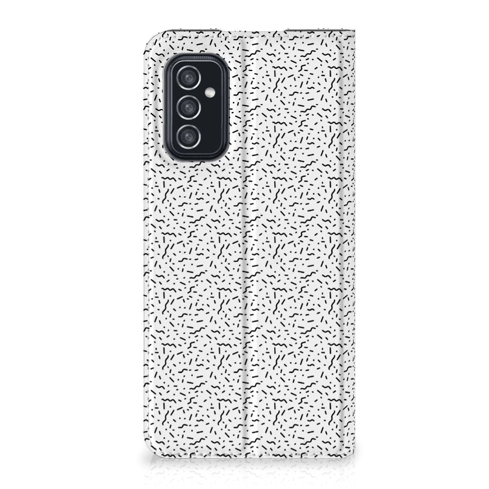 Samsung Galaxy M52 Hoesje met Magneet Stripes Dots - B2C Telecom