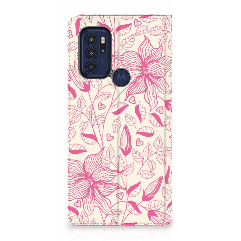 Motorola Moto G60s Smart Cover Pink Flowers - B2C Telecom