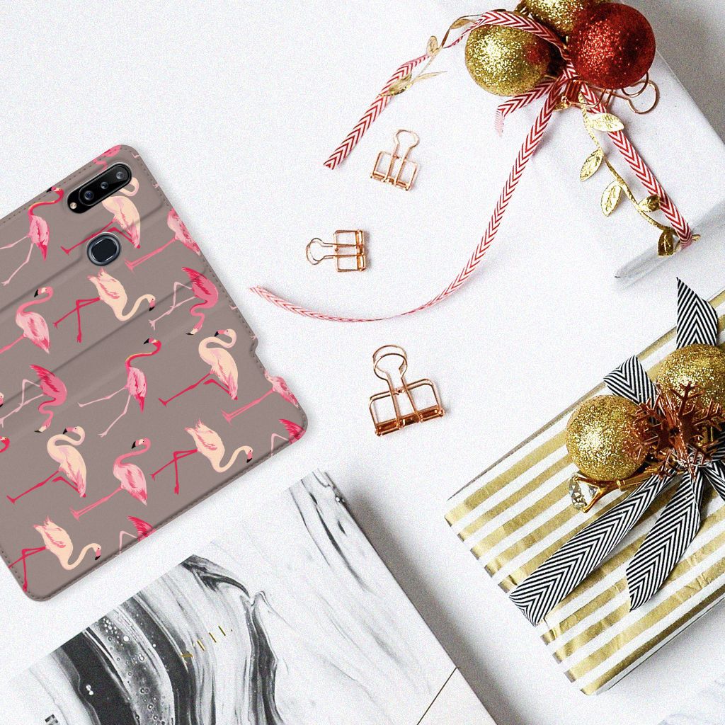 Samsung Galaxy A20s Hoesje maken Flamingo - B2C Telecom