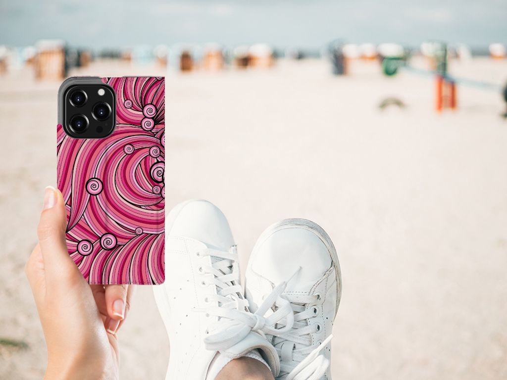 iPhone 13 Pro Bookcase Swirl Pink - B2C Telecom