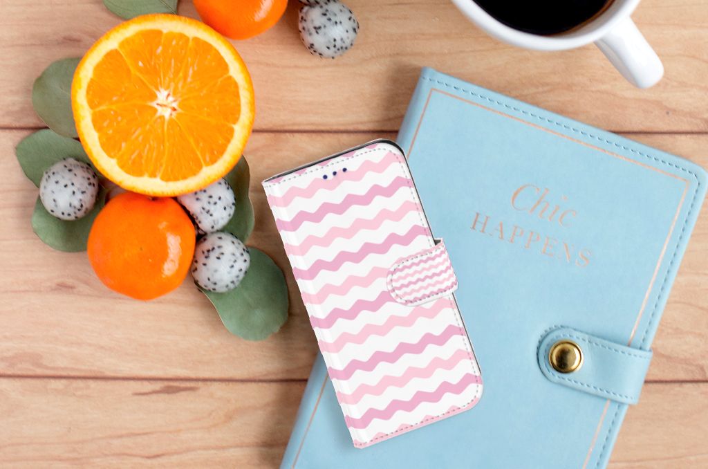 Samsung Galaxy S10e Telefoon Hoesje Waves Roze