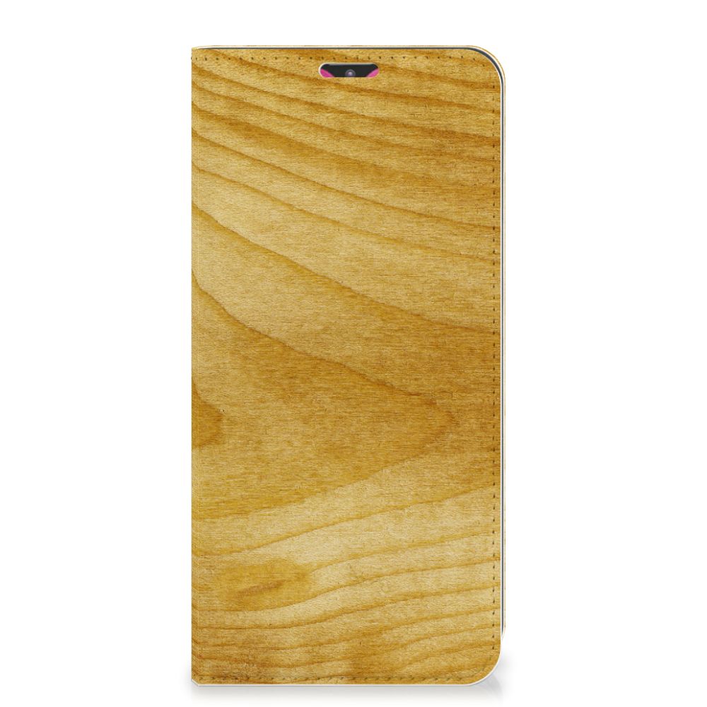Samsung Galaxy M20 Book Wallet Case Licht Hout