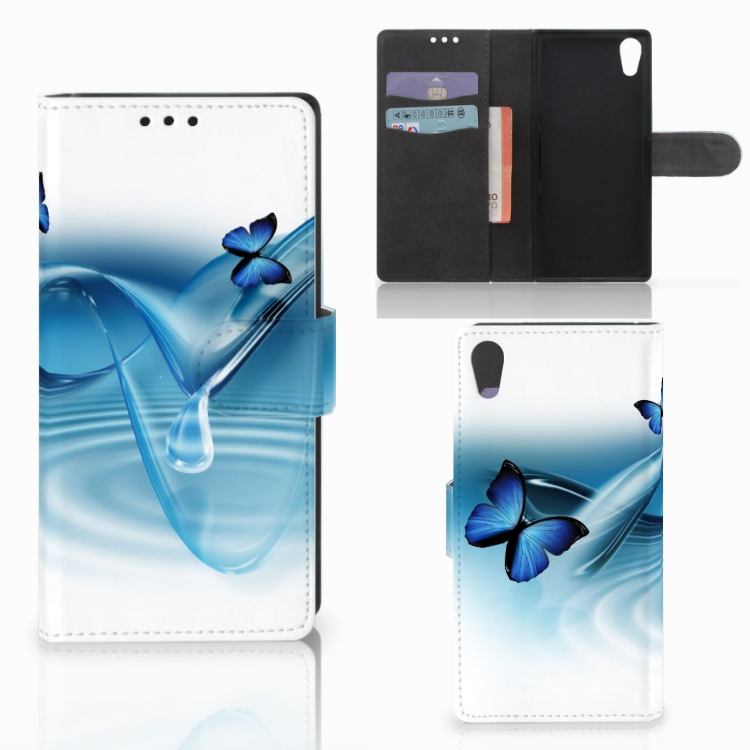 Sony Xperia XA1 Telefoonhoesje met Pasjes Vlinders