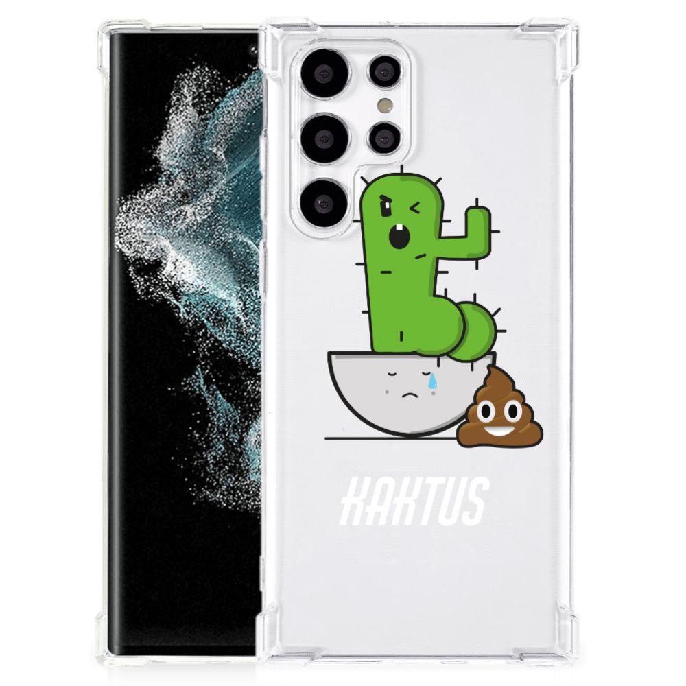 Samsung Galaxy S22 Ultra Stevig Bumper Hoesje Cactus Poo B2C Telecom