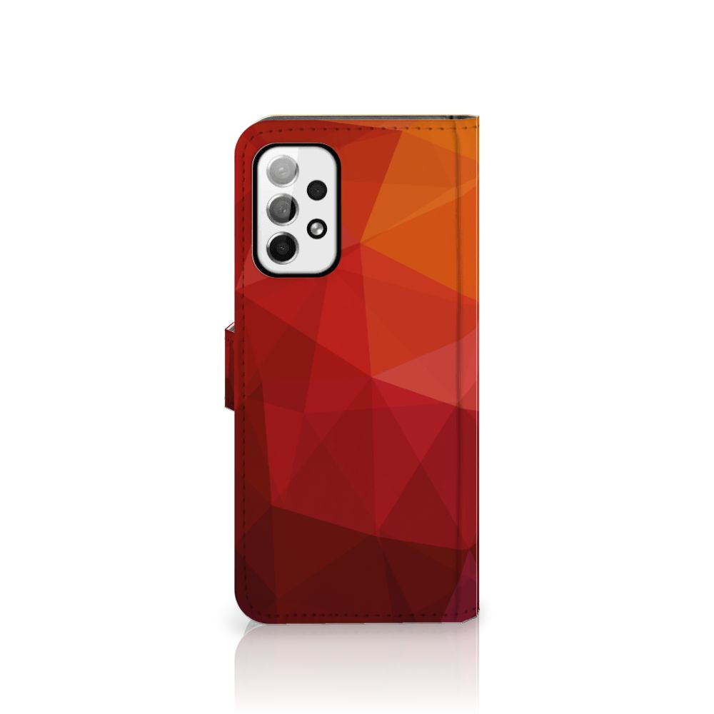 Book Case voor Samsung Galaxy A73 5G Polygon Red